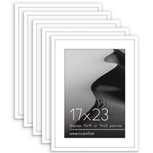 Americanflat 17x23 Picture Frame with Polished Plexiglass - Set of 5 - Use as 13x19 Frame with Mat or 17x23 Frame Without Mat - Galleria Collecti