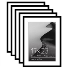 Americanflat 17x23 Picture Frame with Polished Plexiglass - Set of 5 - Use as 13x19 Frame with Mat or 17x23 Frame Without Mat - Galleria Collecti