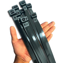 Fascette stringicavo extra lunghe da 250 libbre, resistenti, da 36 pollici (39 pollici effettivi), per esterni, grandi, fascette stringicavo in p