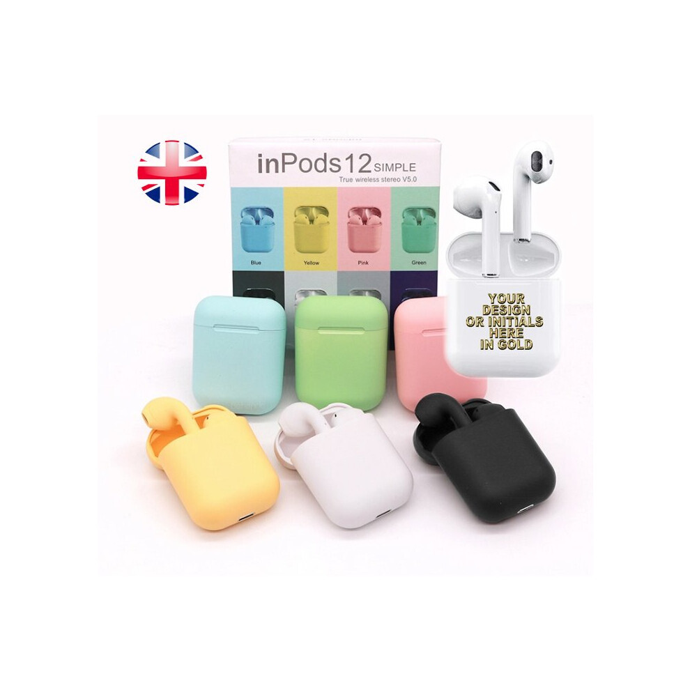 (Light Yellow) (Light Yellow) TWS InPods 12 Wireless Headphones Earphones Earbud