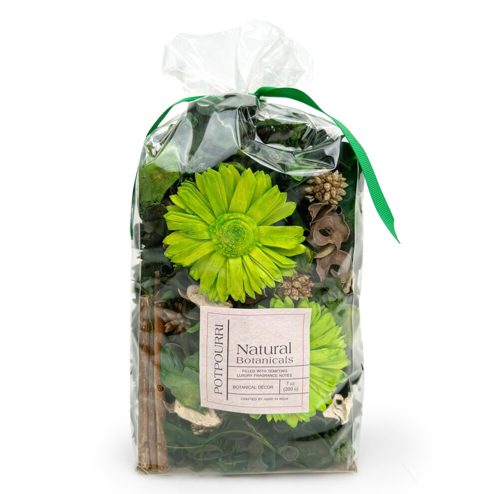 Naturally Fragrance Potpourri Bag Home D?cor | Floral Petals Vase & Bowl Filler Decoration Yuzu Lime (Green)
