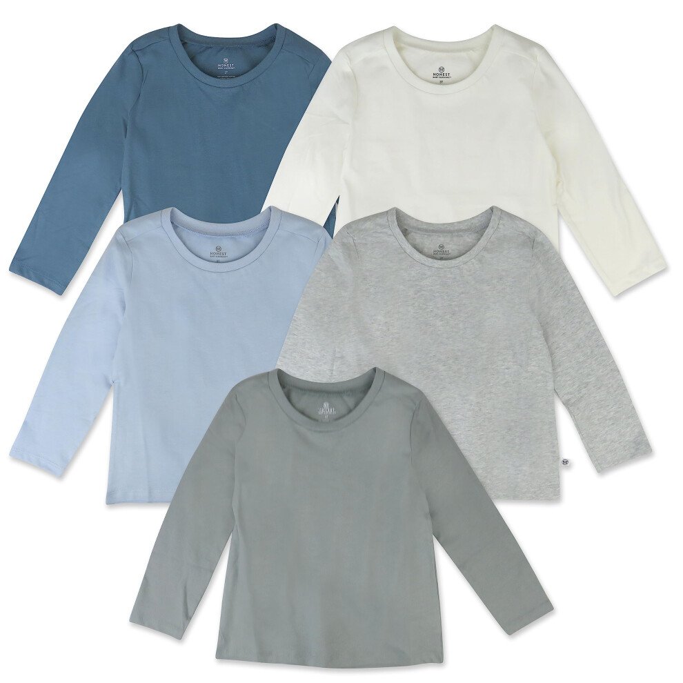 T-shirt    manches longues HonestBaby, lot de 2, 100 % coton biologique, unisexe, pour b  b  , enfant, petite fille,   cole pr  paratoire, rebelle.