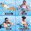 Aqua Monterey Hammock Pool Float - To Pack - One Light Blue & One Navy/White Stripe 2 -Pack 4