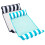 Aqua Monterey Hammock Pool Float - To Pack - One Light Blue & One Navy/White Stripe 2 -Pack 1