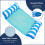 Aqua Monterey Hammock Pool Float - To Pack - One Light Blue & One Navy/White Stripe 2 -Pack 2