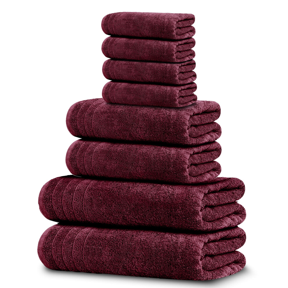 Tens Towels 8-Delige Handdoekenset 2 Extra Grote Badhanddoeken 2 Handdoeken 4 Washandjes 100% Katoen Lichter Gewicht Sneller Drogend Superabsorbe-image