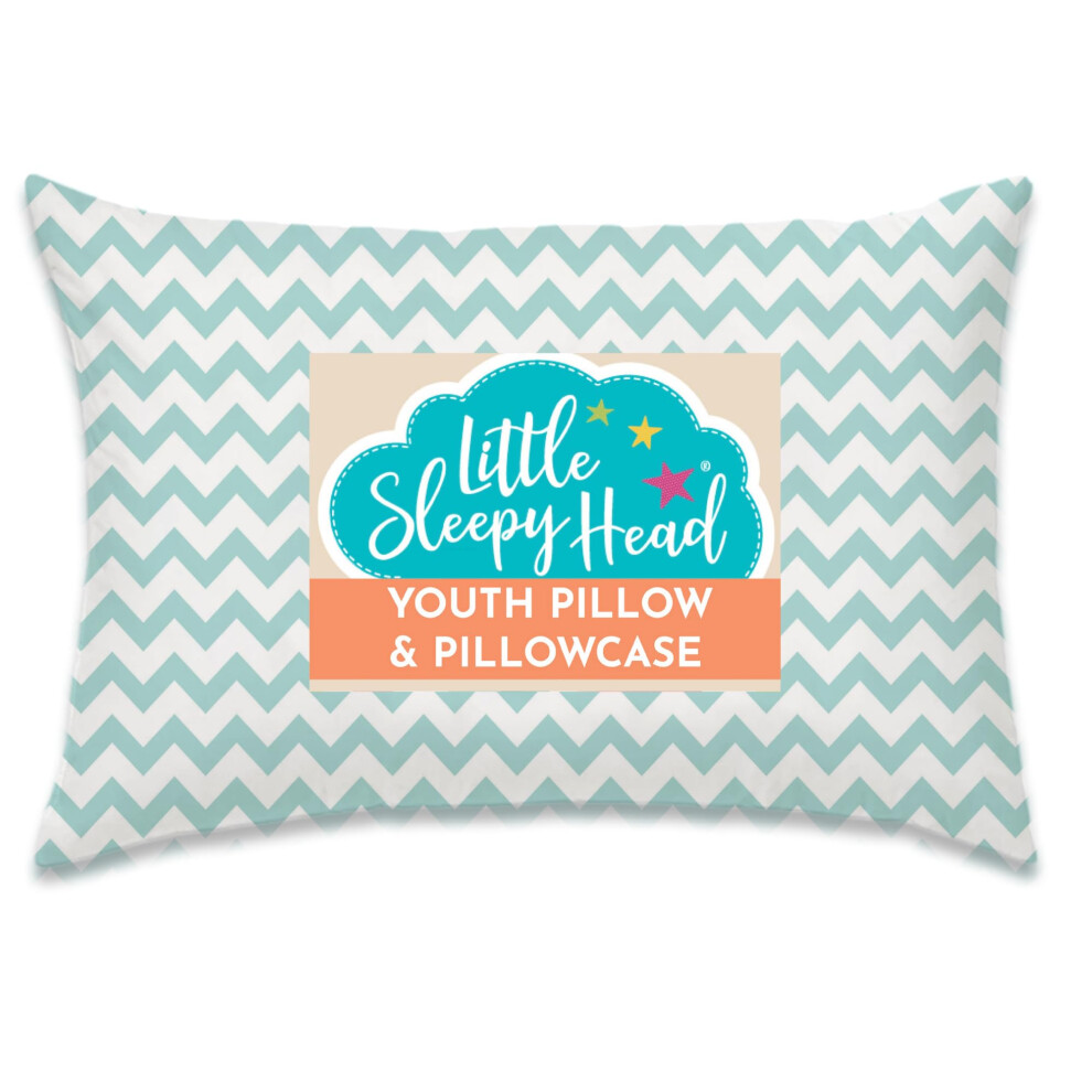 Oreiller pour jeunes Little Sleepy Head avec taie d'oreiller 40 x 56 cm, oreiller doux et jumbo pour tout-petits, oreiller pour enfants et taie d'orei