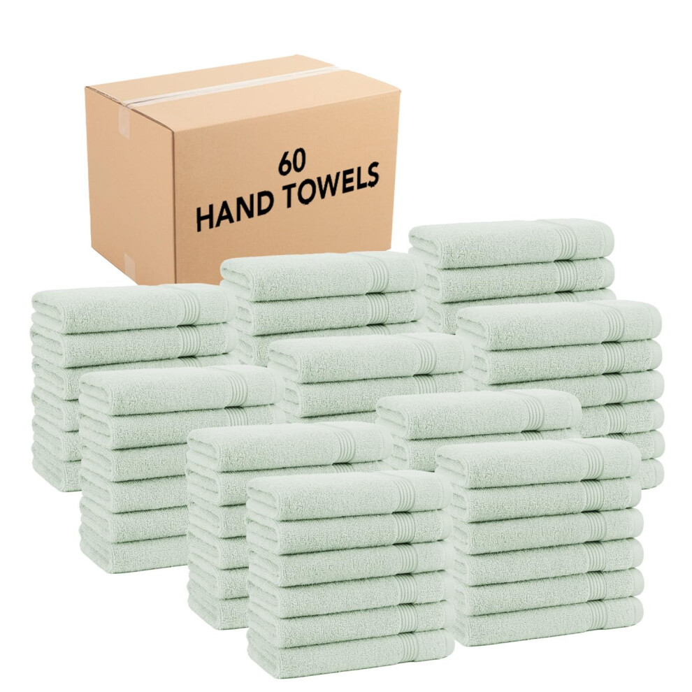 Lot de 6 serviettes de toilette Arkwright (lot de 60) - 100 % coton ultra doux 600 g/m    - S   chage rapide et absorbant - Serviettes de bain de lux
