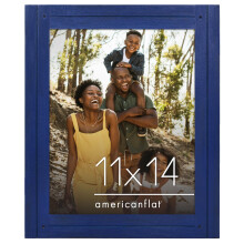 Americanflat 11x14 Picture Frame with Shatter-Resistant Glass - Hampton Collection - Distressed Wood Gallery Picture Frames for Wall Display - Navy Bl