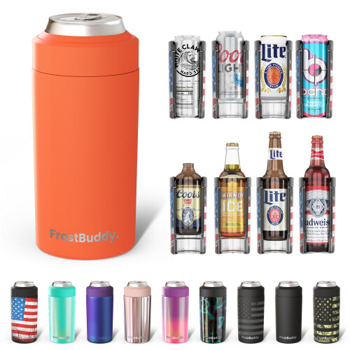 Frost Buddy Cooler Universal - Aço Inoxidável para Latas de 12 oz e 16 oz