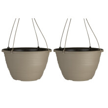 The HC Companies 11 Inch Wrap Hanging Planter - Ltt hngande kruka i plast utomhus fr vxter rter Blommor Pepparsten (2-pack)
