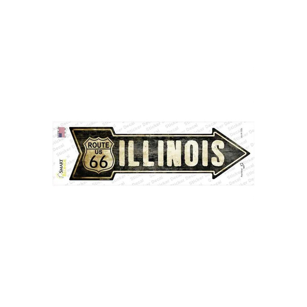 Smart Blonde A-133S-M Vintage Route 66 Illinois Novelty Arrow Sticker Decal - Medium 792636333217