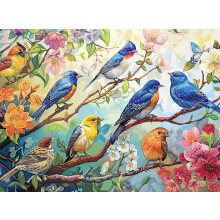 Cross & Glory - Birdsong in Bloom - 1000 darabos kiraks jtk felnotteknek | Audubon Birds | Tkletes a termszet szerelmeseinek