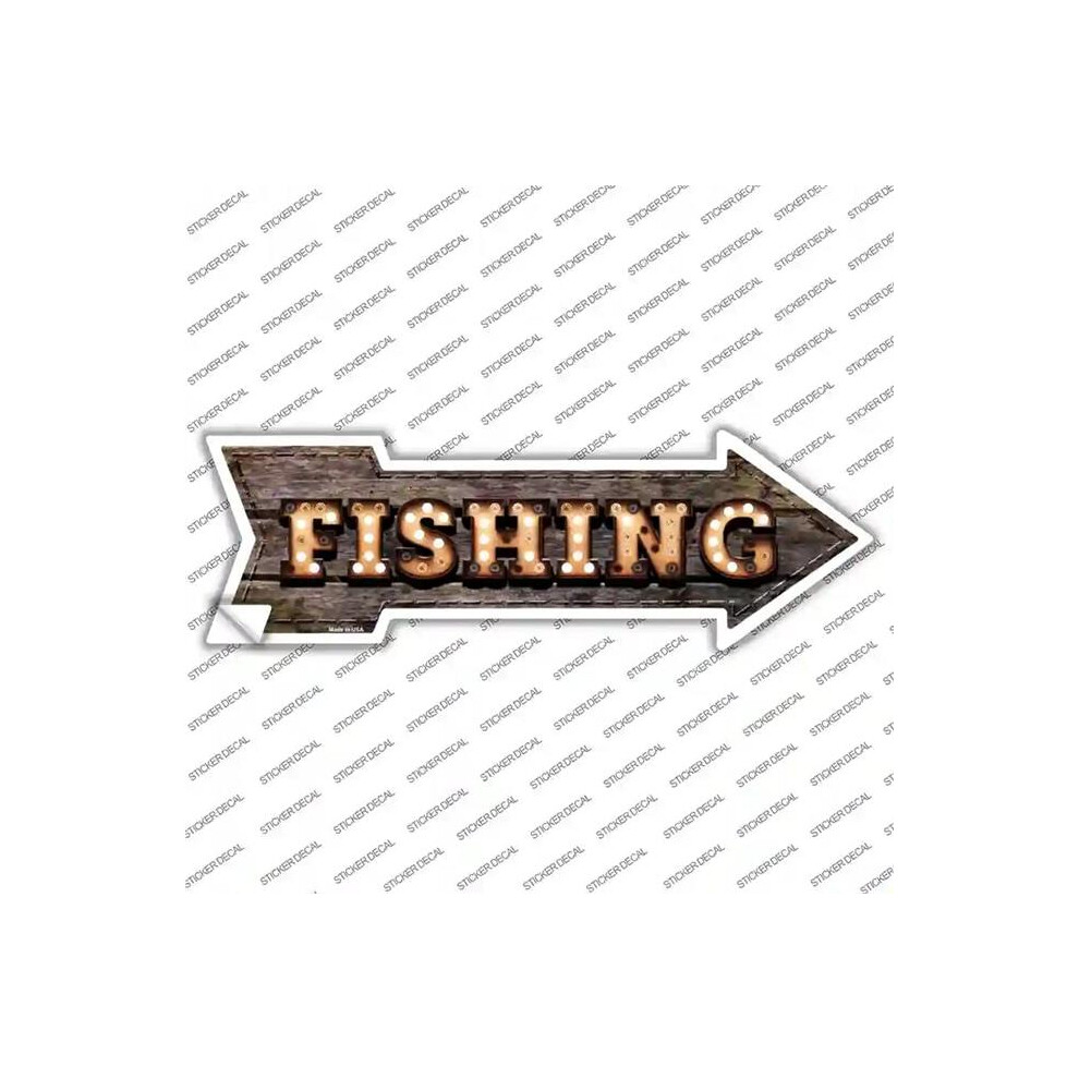 Smart Blonde A-466S-S Fishing Bulb Letters Novelty Arrow Sticker Decal - Small 792636337512