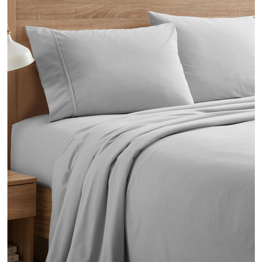 Parure de lit en flanelle pour lit queen size, chaude et confortable, avec poches profondes, respirante, toutes saisons, avec drap-housse enti  rement