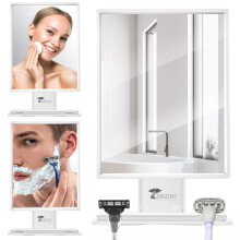 ToiletTree Products Douchespiegel zonder condens voor scheren en make-up - Verstelbaar - Anticondensspiegel met zuigmond