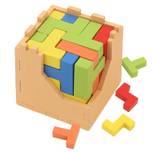 Sharp Brain Zone 3D fa puzzle kocka (9Z 16T stlus) | Sznes, krnyezetbart fa kiraks a mentlis stimulcihoz s a problmamegold szrakozshoz |