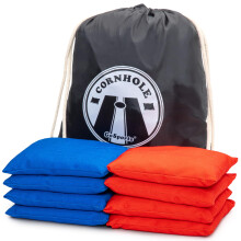 Conjunto de 8 Sacos de Feijão GoSports para Cornhole - Diversão Casual - Resistente a Todas as Condições - Vermelho e Azul