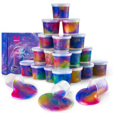 Ankyle 24 balcku Galaxy Slime Party Favorities pro deti Slime Cup Hromadn Prun a nelepiv DIY Tmely na stres Hracka Narozeniny Halloween Vnoce N