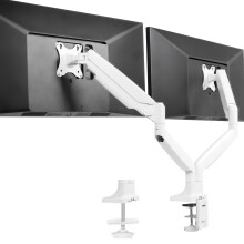 VIVO Premium Aluminium Dubbel Monitorarm för Ultrawide Skärmar upp till 40 tum