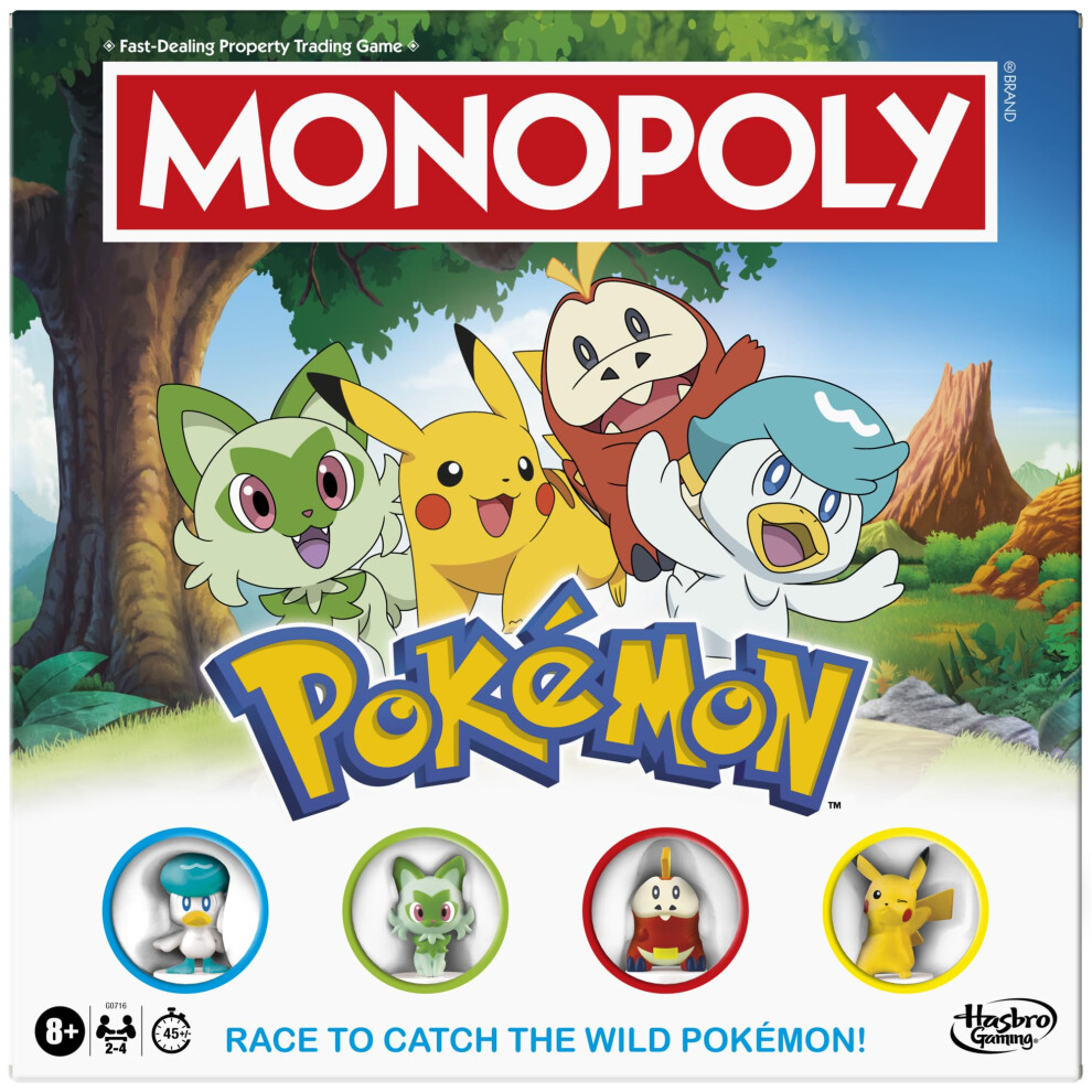 Photos - Board Game Monopol Monopoly Pok?mon Edition  | Ages 8 and Up | 2 to 4 Players | Kids Games for Pok?mon Fans | Fun Family Games| 45 Mi 