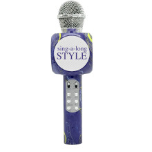 Wireless Express - Sing-Along Bling Bluetooth Karaoke Mikrofon og Bluetooth Stereo H?jttaler Alt-i-En (Swirl Purple)