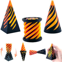3 pakker umulig kegle spiral kegle fidget leget?j umulig pyramide pasthrough leget?j 3D trykt spiral kegle fidget leget?j mini virvel tr?d illusi