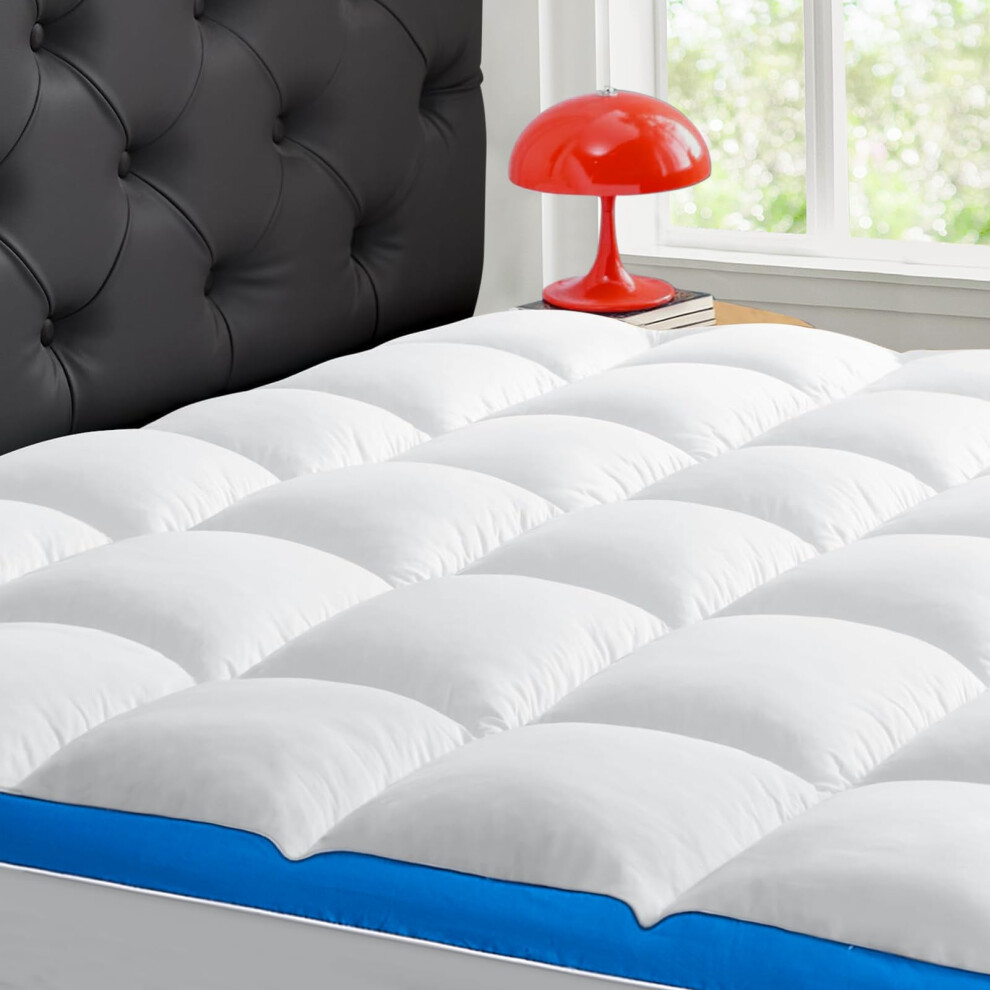 Full Size Mattress Topper CYMULA Cooling Mattress Pad Cover PillowTop for Bed Back Pain Futon Mattress Protector Extra Thick Firm Soft Fill Overfill