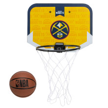 Franklin Sports NBA Denver Nuggets Mini Canestro da Porta - Canestro per Bambini con Pallone
