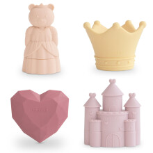 mushie Princess Badspeelgoed Speelset voor peuters | 100% siliconen van voedingskwaliteit | Schimmelvrij pakket van 4