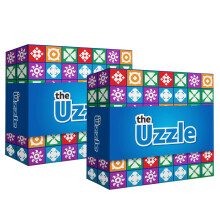 The Uzzle 3.0 by Uzzle Games - 2-8 Players Board Game Bundle Family Board Games for Children & Adults Block Puzzle Games for Ages 4+ (2 Pack)