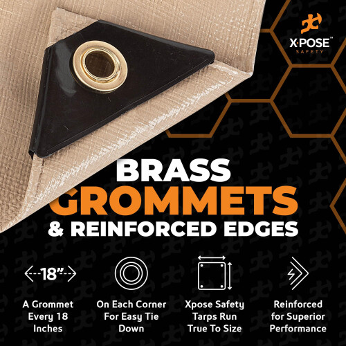 Tarp Poliéster Branco Resistente 9' X 12' (2-Pack) - Capa Protetora Durável e Impermeável 1