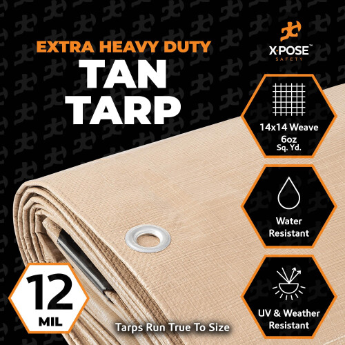 Tarp Poliéster Branco Resistente 9' X 12' (2-Pack) - Capa Protetora Durável e Impermeável 2