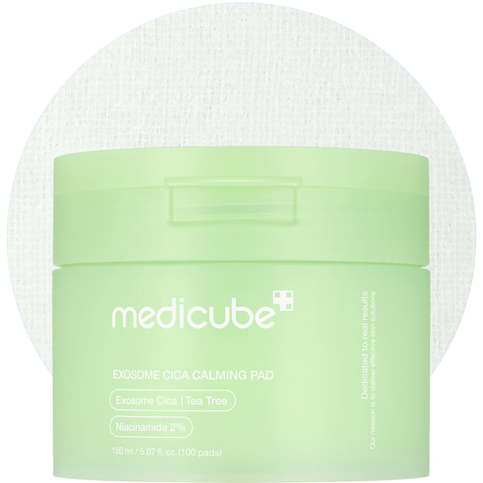 medicube Exosome CICA Tea Tree Calming Toner Pads for Sensitive Skin with Centella Asiatica Help Reduce Redness & breakouts. Low-irritating & Hydratin