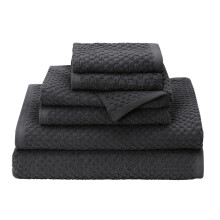 Conjunto de Toalhas COTTON CRAFT Waffle 6 Peças - 100% Algodão - 2 Toalhas de Banho Grandes, 2 Toalhas de Mão, 2 Panos de Limpeza