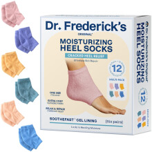 Dr. Fredericks ursprngliche feuchtigkeitsspendende Fuzzy -Fersen -Socken - 6 Paare - gemtliche, mit Gel ausgekleidete Schlafsocken fr Frauen u