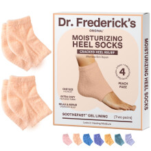Dr. Frederick's originele vochtinbrengende pluizige hielsokken - 2 paar - Gezellige, met gel gevoerde slaapsokken voor dames en heren - Kalmerende, d