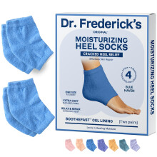 Dr. Frederick's originele vochtinbrengende pluizige hielsokken - 2 paar - Gezellige, met gel gevoerde slaapsokken voor dames en heren - Kalmerende, d
