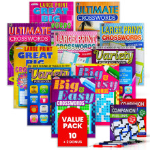 10-balen velkch titench krovek pro seniory plus 2 vyplnovac knky a 4 pera velk tucn Snadno citeln Perfektn mozkov stimulace Hry pro s