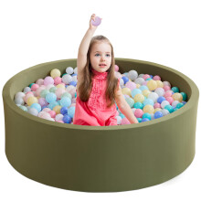 Zedachica Ball Pit for Toddlers 47.2''x15.7 Baby Ball Pit Soft Memory Foam Ball Pit Round Lagre Kids Ball Pit Indoor and Outdoor Game Kids Play Ball P