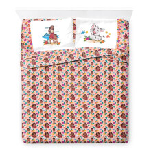 Conjunto de Lençóis Queen Disney Moana - Conjunto de Cama 4 Peças Super Macio com Pua e Simea