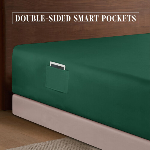 Lençol Ajustado Extra Profundo de Hotel Premium 1500 - Para Colchões de 18-24 Pol. 2