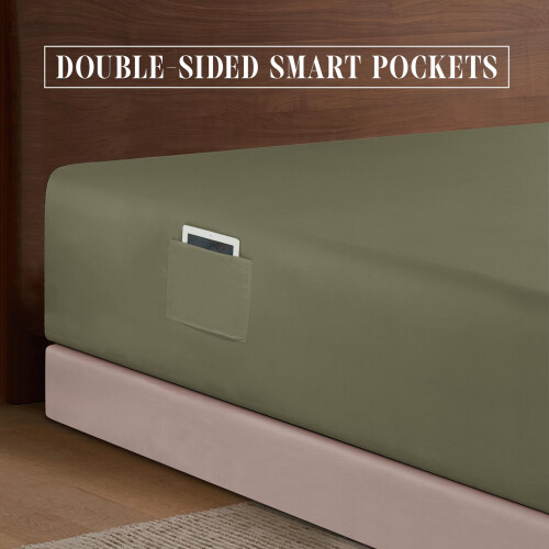 Lençol de Cama Elegante Comfort 1500 - Extra Profundo, Qualidade de Hotel, para Colchões de 18-24 polegadas 2