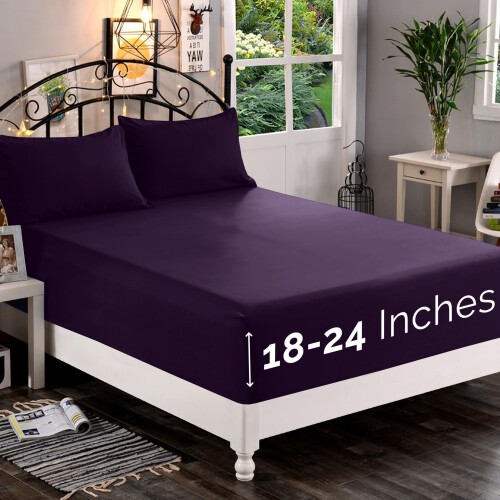Lençol Ajustado Elegante Comfort 1500 Ultra Macio 18-24 Polegadas