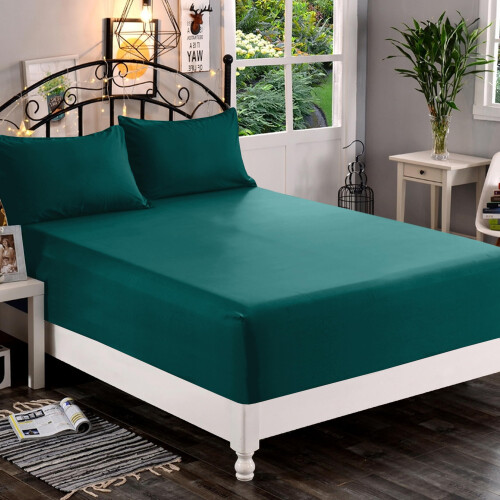 Lençol Ajustado Premium Comfort 1500 Extra Macio 18-24 Polegadas - Lencol de Cama Individual 1