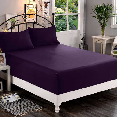 Lençol Ajustado Elegante Comfort 1500 Ultra Macio 18-24 Polegadas - Para Colchão Alto 1