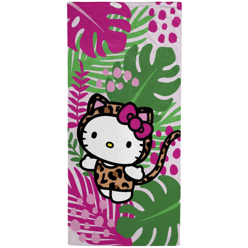 Jay Franco Hello Kitty Bath Pool Beach Towel - Tropical Super Soft & Absorbent 100% Cotton Towel  Measures 28 x 58-image-OPC-PGBTTY8-NEW
