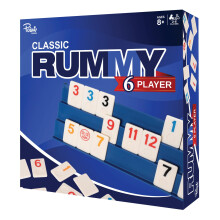 Point Games Rummy Cube Édition 6 joueurs - Jeu familial classique à partir de 8 ans avec plus de tuiles et six racks - Idéal pour les enfants, le