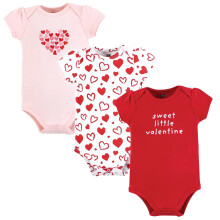 Hudson baby spædbarn pige bomuld bodysuits valentine hjerter preemie
