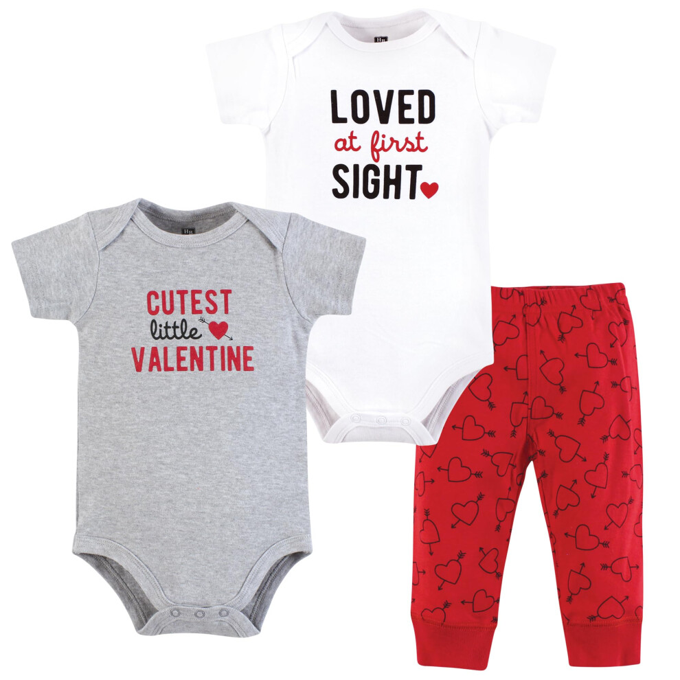 Ensemble Body Et Pantalon Unisexe En Coton Hudson Baby, Motif Saint-Valentin, 9-12 Mois-image